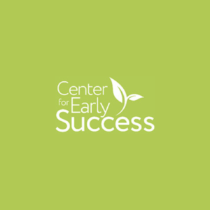 Center for Early Success white logo on green background